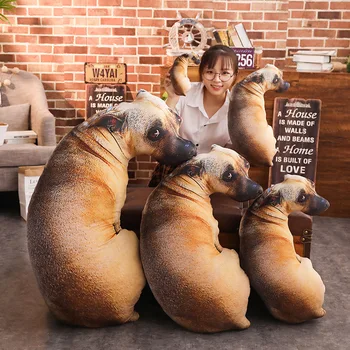 3D Cão de Impressão de Almofadas Sofá de Decoração Tapete Divertido, Criativo Husky Bulldog Pastor alemão Tapete Fofo de Pelúcia Boneca de Presente a Decoração Home