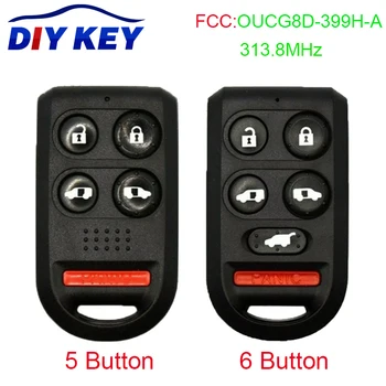 DIYKEY OUCG8D-399H-UMA 5/6 Botão 313.8 MHz Remoto chaveiro Transmissor para Honda Odyssey 005 2006 2007 2008 2009 2010