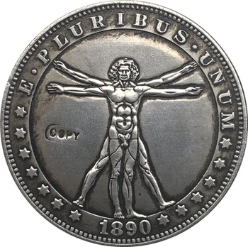 Hobo Níquel 1890-CC EUA Morgan MOEDA de Dólar Tipo CÓPIA 108