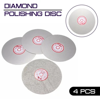 4pcs/set Polimento de Diamantes Disco de 600 800 1200 3000 Grão Lapidação de Moagem de 6